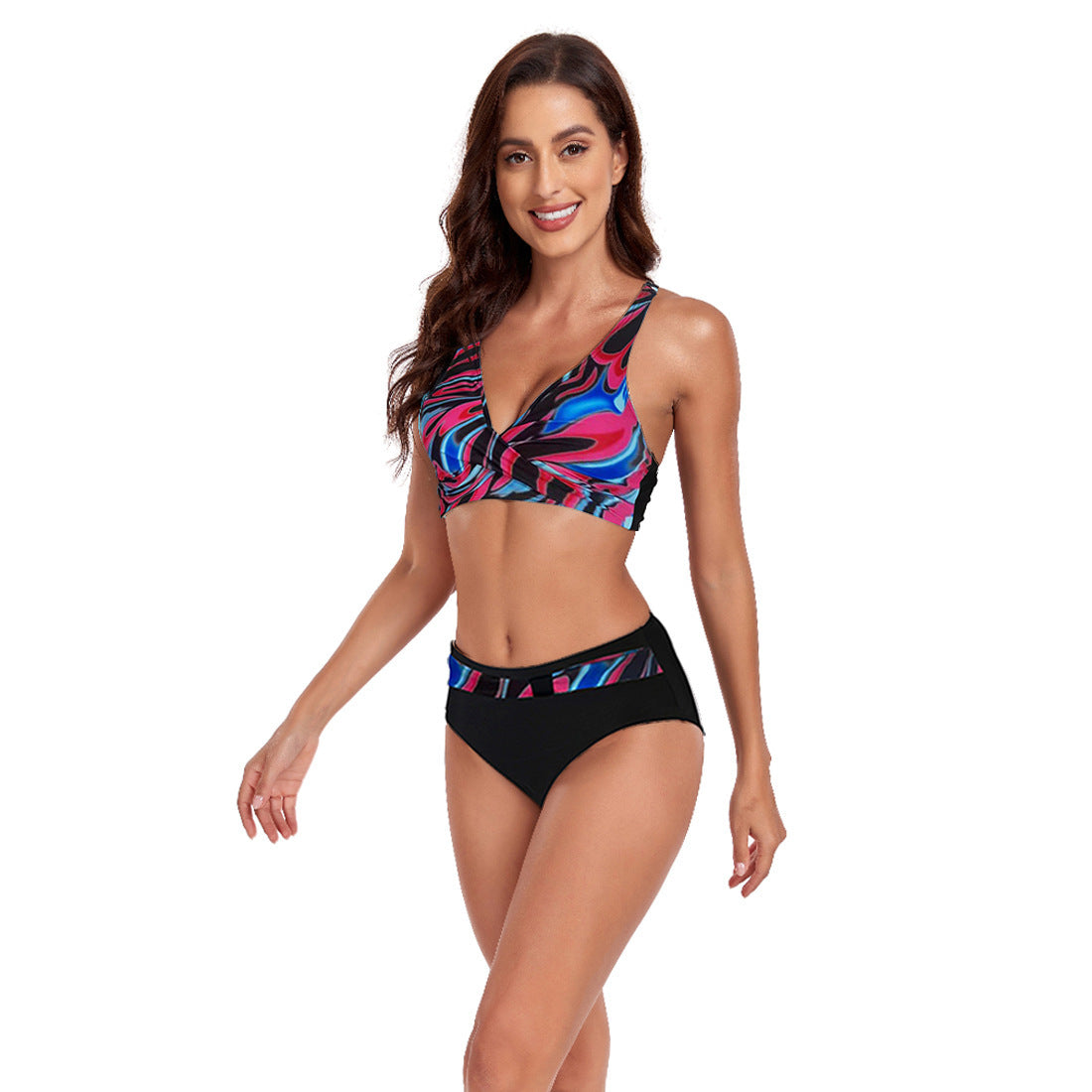 Set Bikini cu Guler Halter -