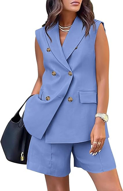 Business Temperament Double Breasted Suit -
