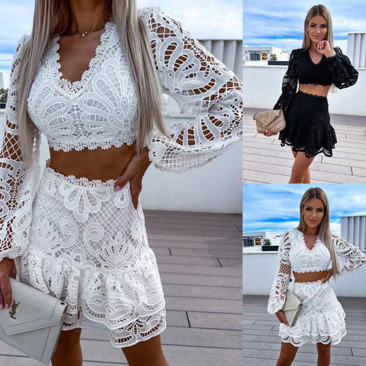 Women's Lace Fashion Embroidery Suit -