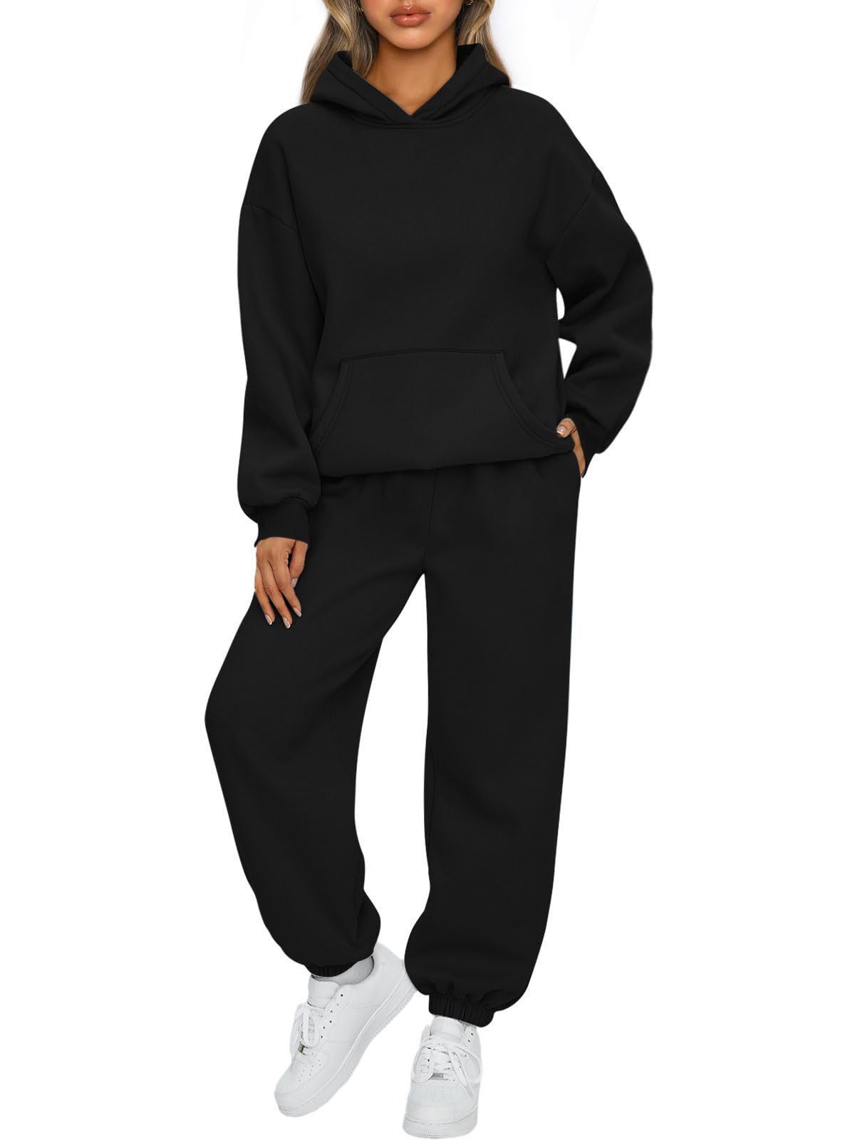 Women's Two-piece Casual Hoodie Sportswear Trousers Suit -