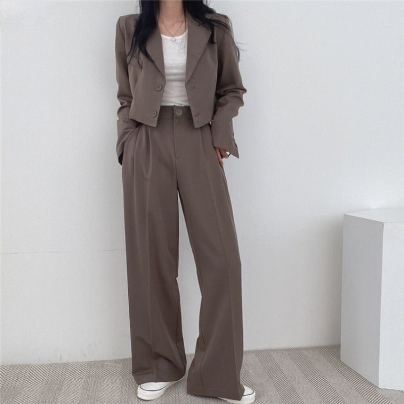 Suit Western Style Youthful-looking Small New Two-piece Suit Suit Suit High Waist -
