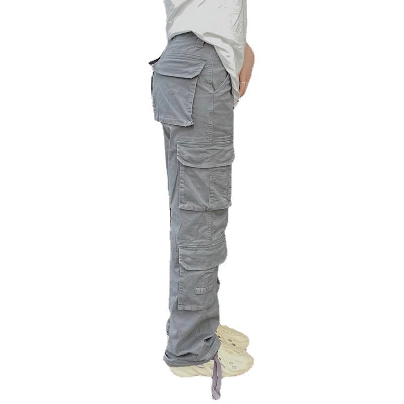 Women's Six-pocket Ins Overalls New Casual Trousers -