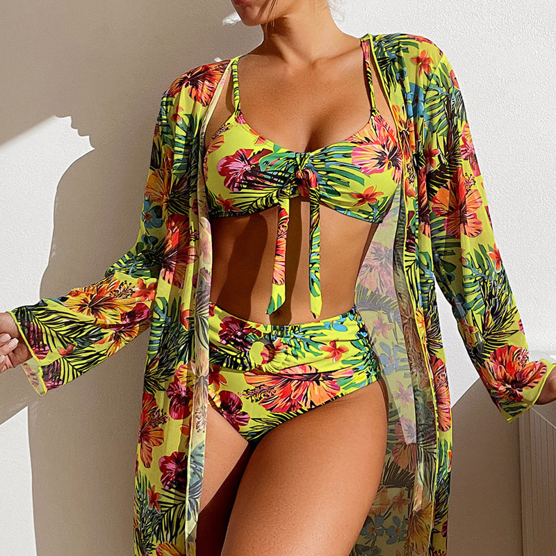 Swimwear Long Sleeved Blouse Three Piece Suit -