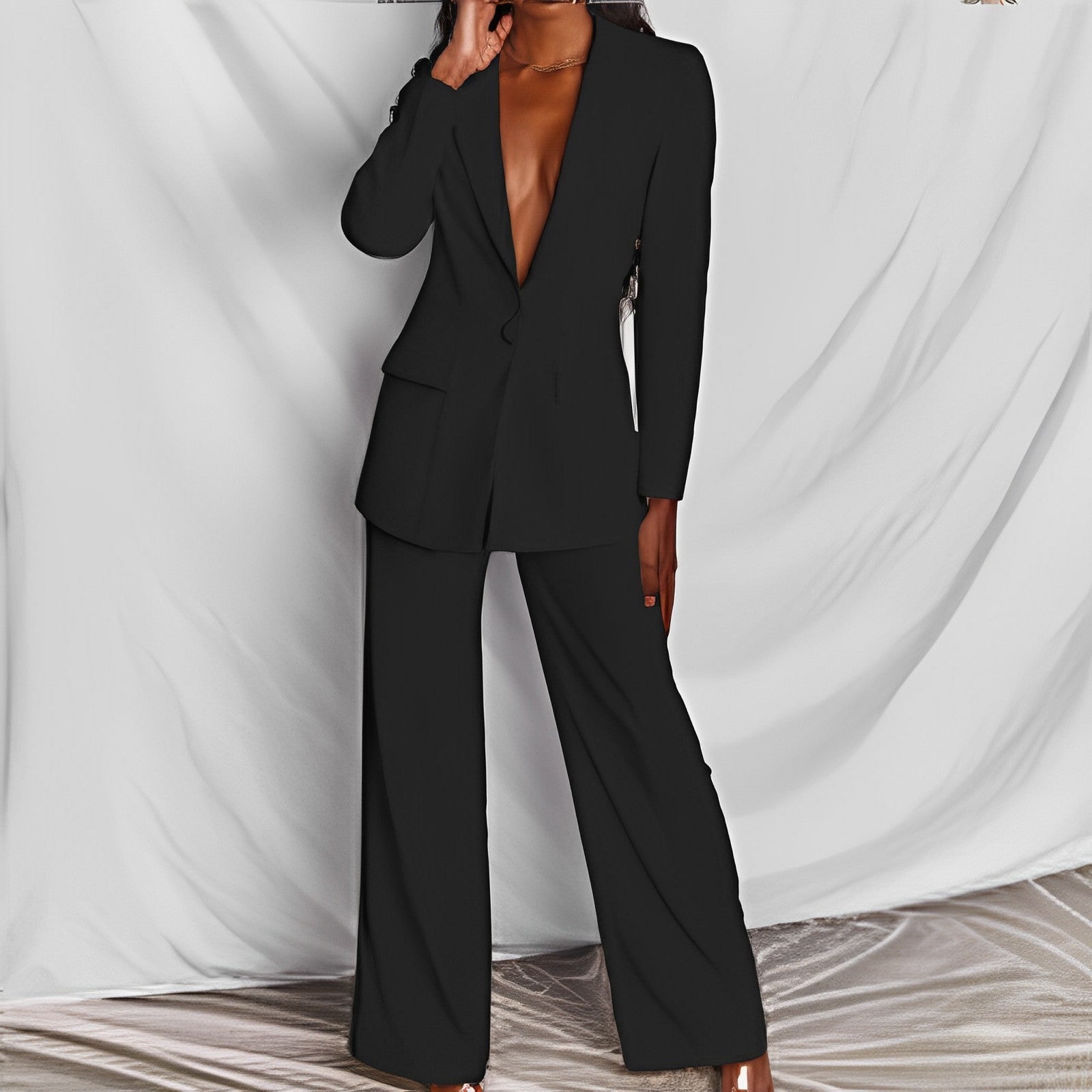 Set Blazer Pantaloni Premium - Birou & Oraș, Toamnă-Primăvară -