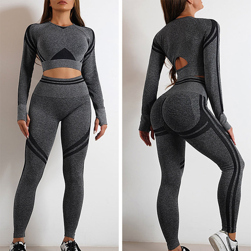 Set Fitness Premium - Leggings Talie Înaltă & Top -
