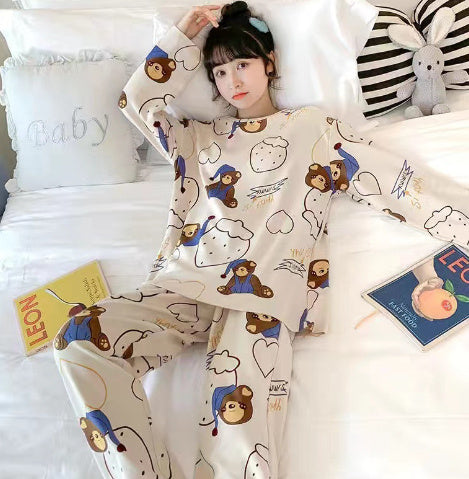 Long Sleeve Autumn Ins Two-piece Homewear Suit -