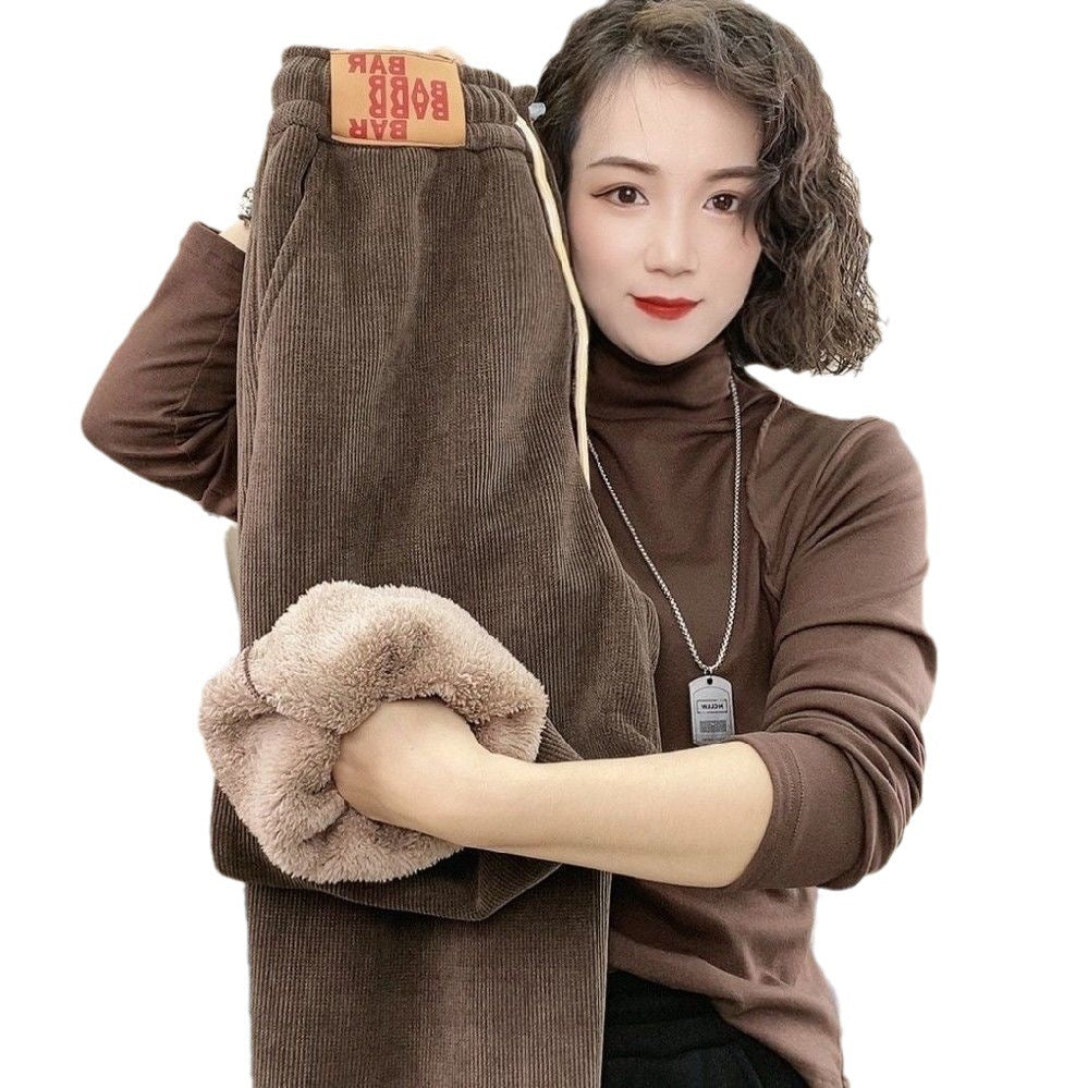 Velvet Sweatpants Lamb Velvet Warm -