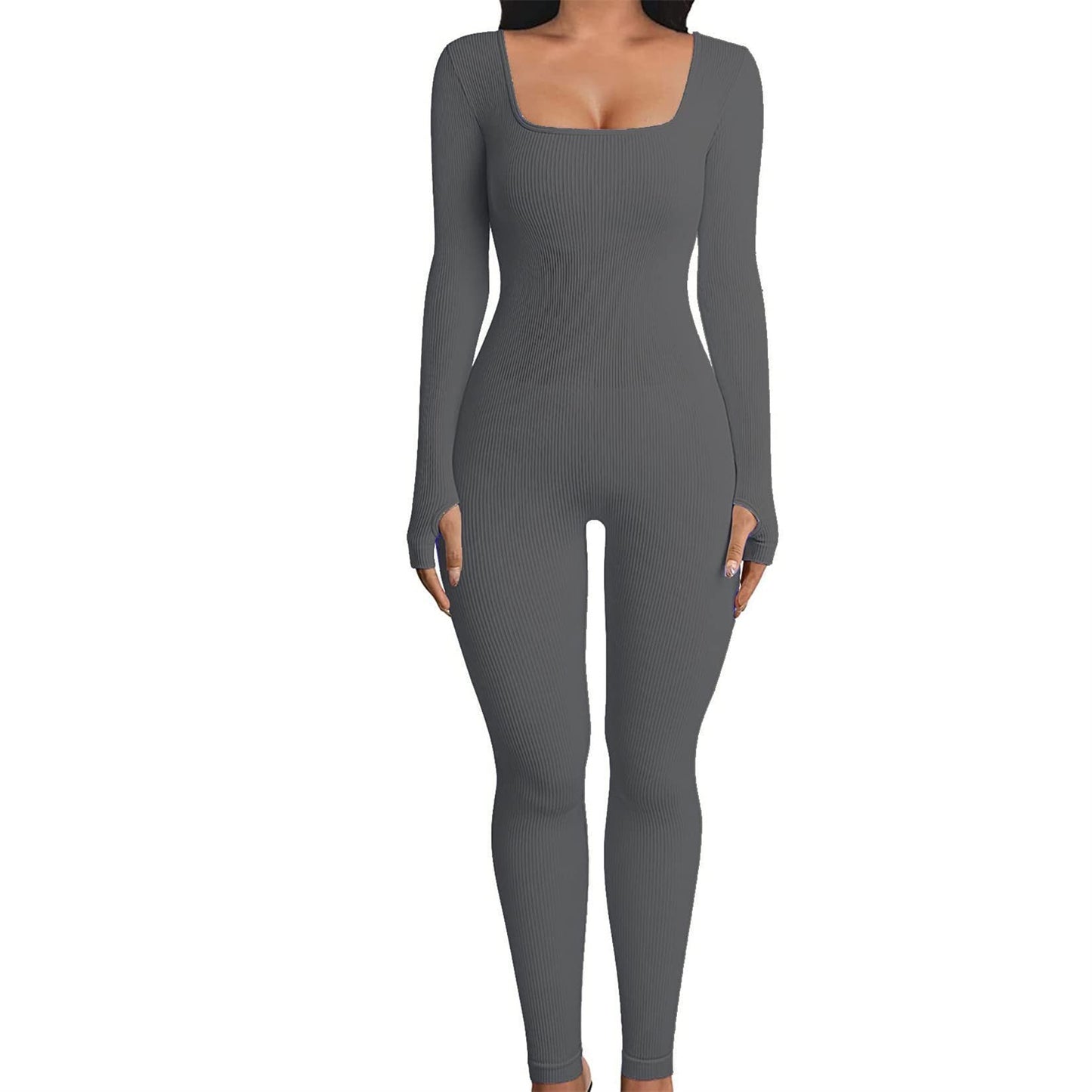 Jumpsuit Fitness Termic - Comfort Premium, Guler Pătrat -