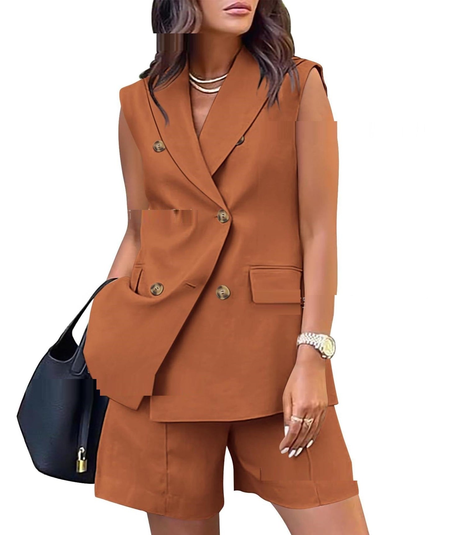 Business Temperament Double Breasted Suit -
