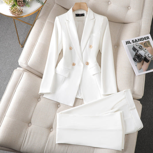 Women's Suit Jacket Bell-bottom Pants Business Suit -