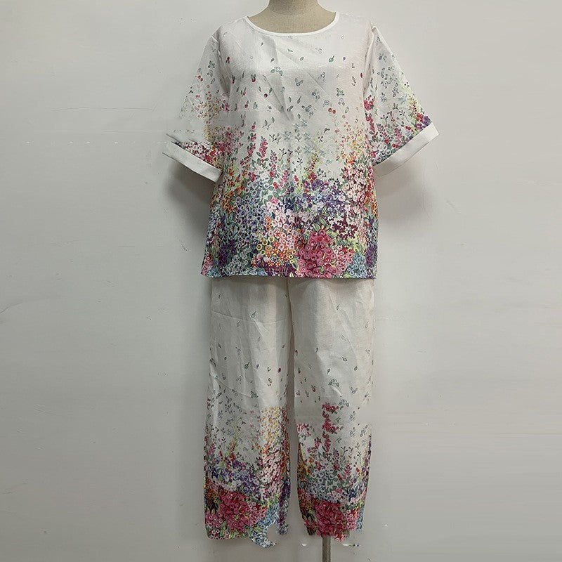 Women's Printed Top And Pants -