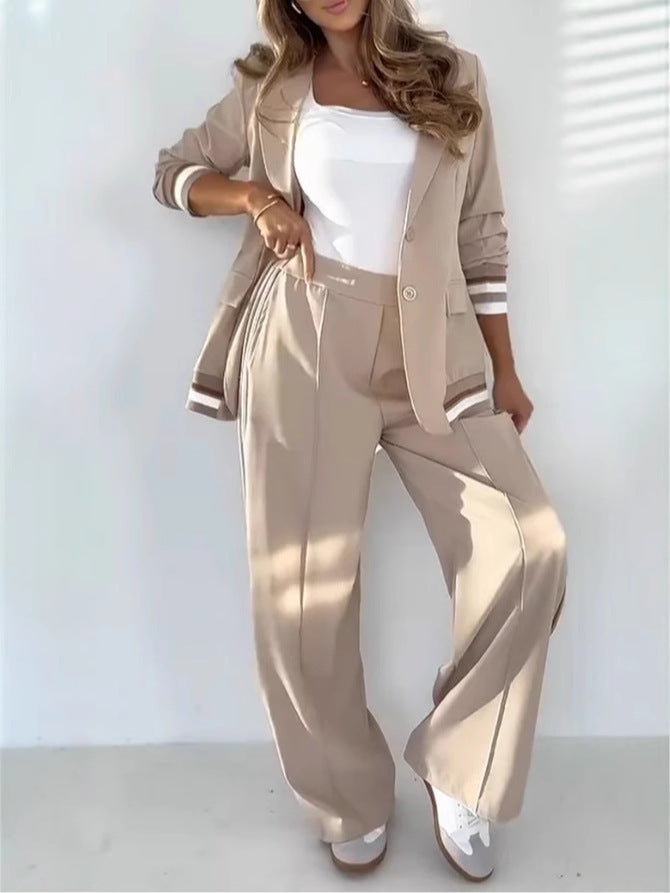 Fashion Rib 2 Pieces Women's Suit -