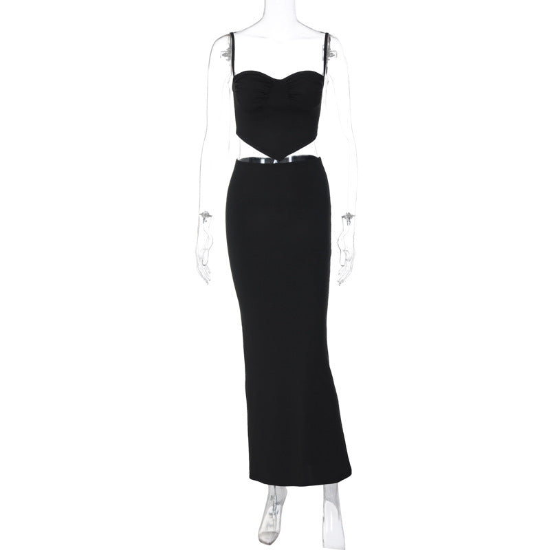 Women's Clothing Spaghetti Straps Chest Wrap Fashion Hip Suit -