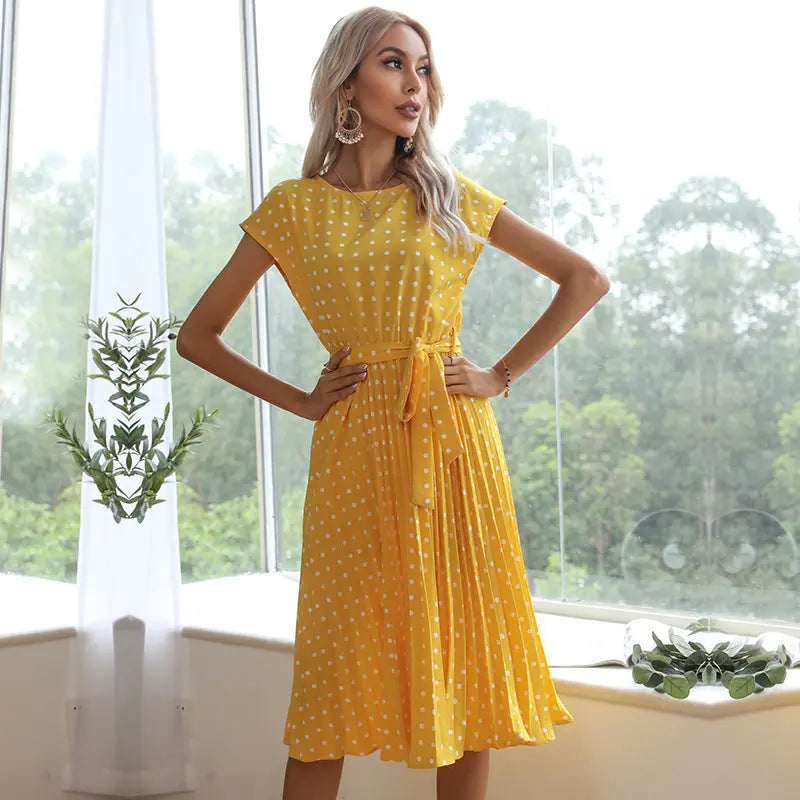 Rochie Midi Puncte Bandage -  Vară 2025 -