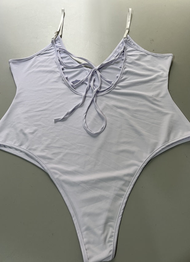 Costum Baie One-Piece, Spate Sireturi - Triunghi Senzual, Vara 2025 -