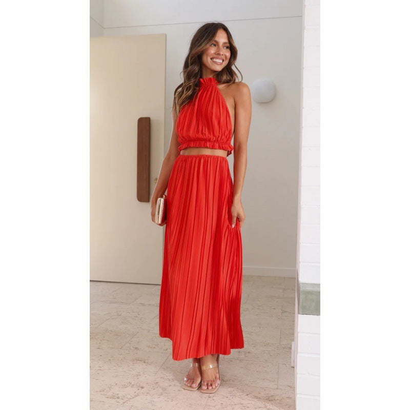Halter Backless Sexy Lacing Suit -
