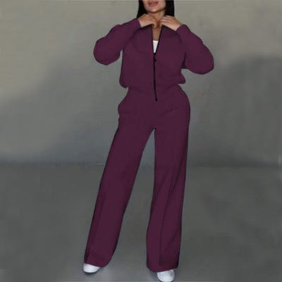 Set Sportiv Premium: Geacă și Pantaloni Largi -