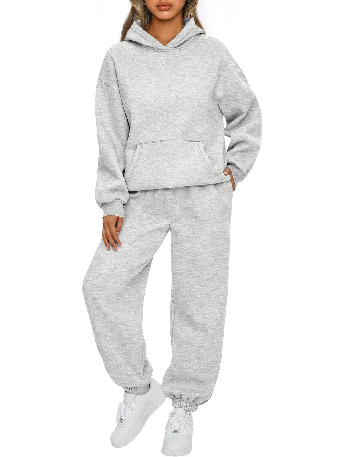 Women's Two-piece Casual Hoodie Sportswear Trousers Suit -