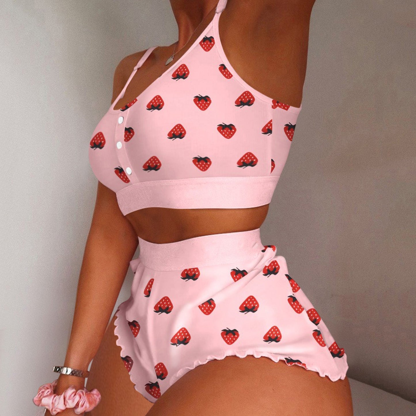 New Sexy Bikini Two-piece Set Of Split Printed Sling -