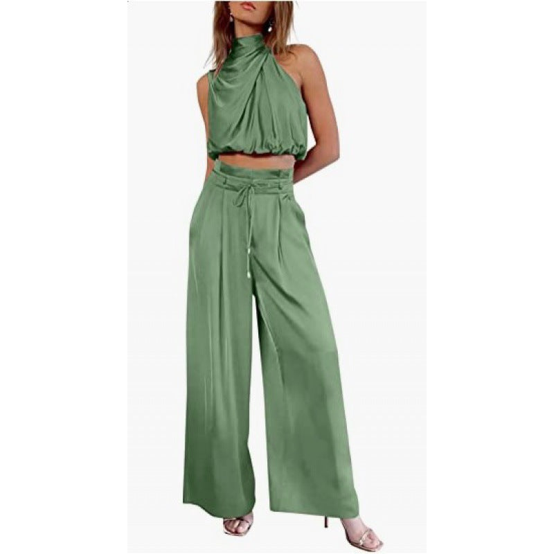 Set Vară 2025: Crop Top & Pantaloni Extra-Largi - De la Plajă la Oraș -