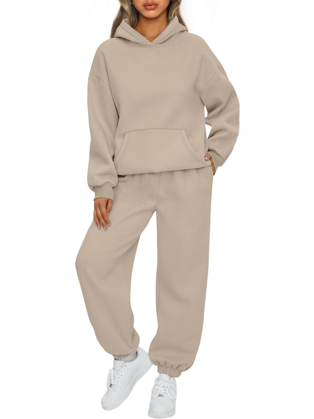 Women's Two-piece Casual Hoodie Sportswear Trousers Suit -