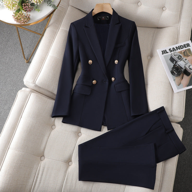 Women's Suit Jacket Bell-bottom Pants Business Suit -