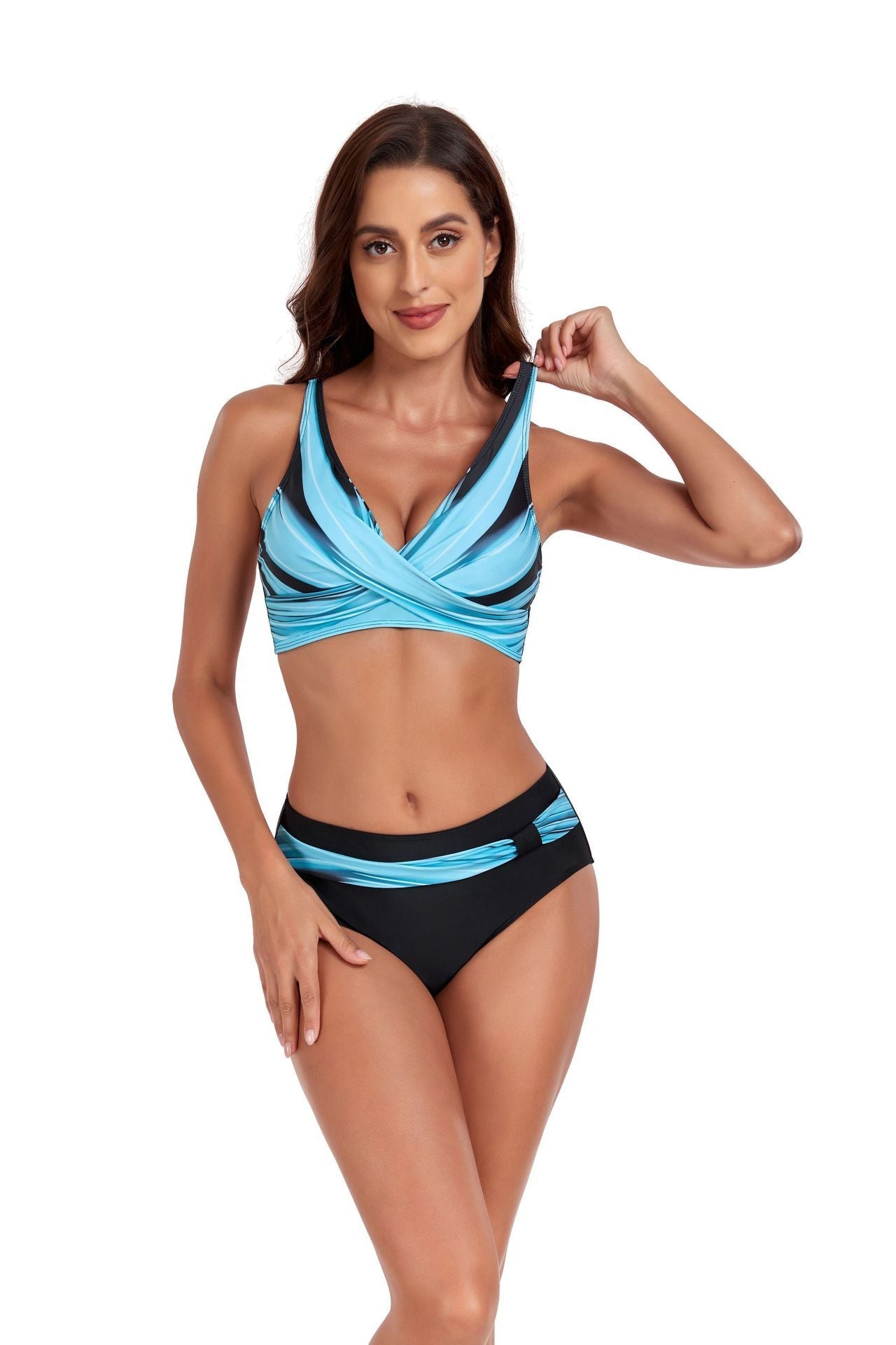 Set Bikini cu Guler Halter -