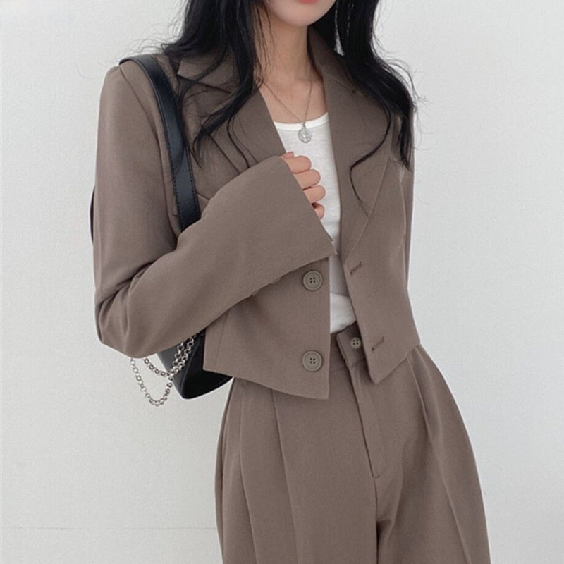 Suit Western Style Youthful-looking Small New Two-piece Suit Suit Suit High Waist -