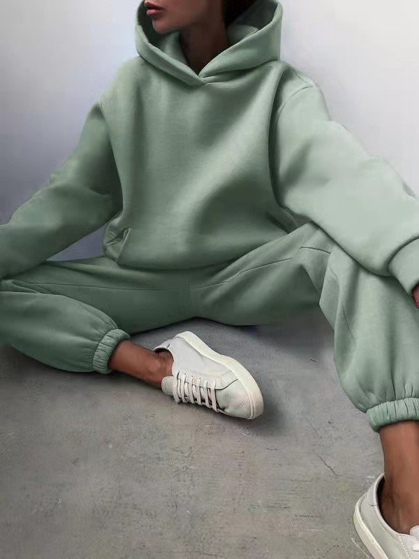 Women's Casual Hooded Sweater Two-piece Suit Clothes Hoodie Tracksuit JOJO Lingerie