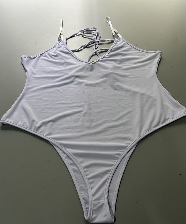 Costum Baie One-Piece, Spate Sireturi - Triunghi Senzual, Vara 2025 -