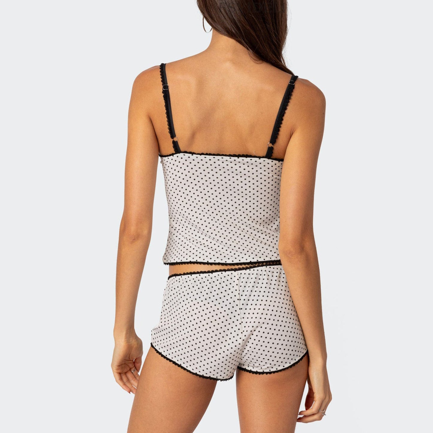 Top Lace Stitching Sexy Shorts Two-piece -