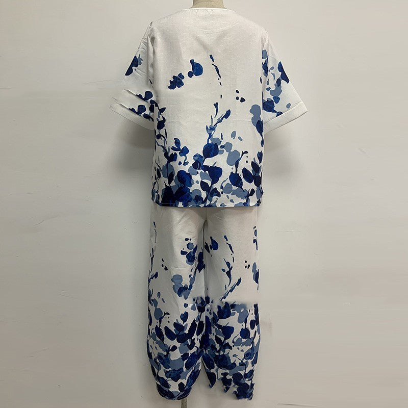 Women's Printed Top And Pants -