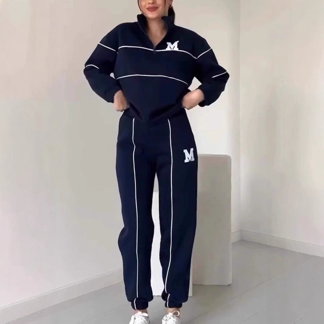 Womens 2 Piece Outfits Lounge Hoodless Pullover Sweatshirt Sweatsuit Sets Sweatshirt Baggy Fashion Sweatpants With Pockets -
