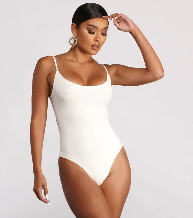 Costum Baie One-Piece, Spate Sireturi - Triunghi Senzual, Vara 2025 -
