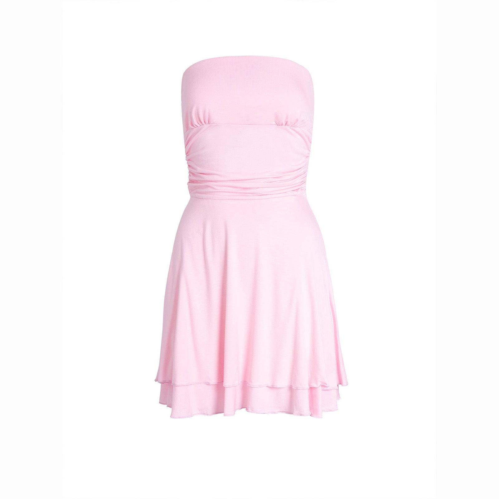 Rochie Mini Tubulară Y2K - Pliuri, Siluetă Conturată -