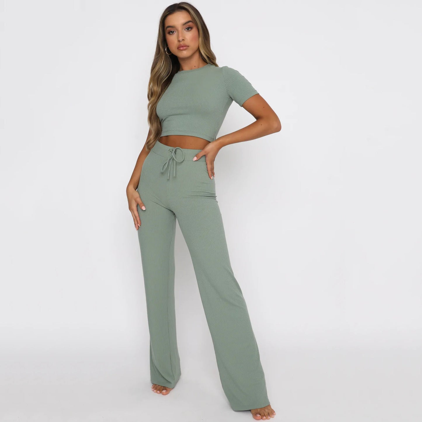 Fashion Casual Set Women's Solid Color -