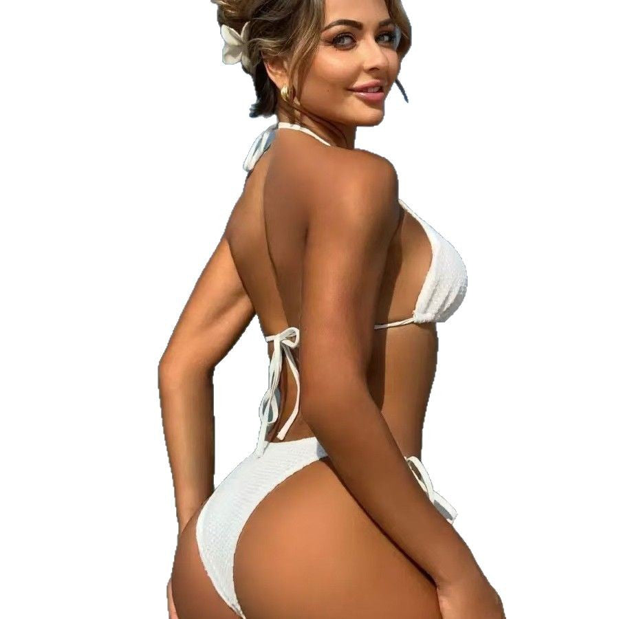 Pure Desire Blouse Split Banded Bikini Suit -