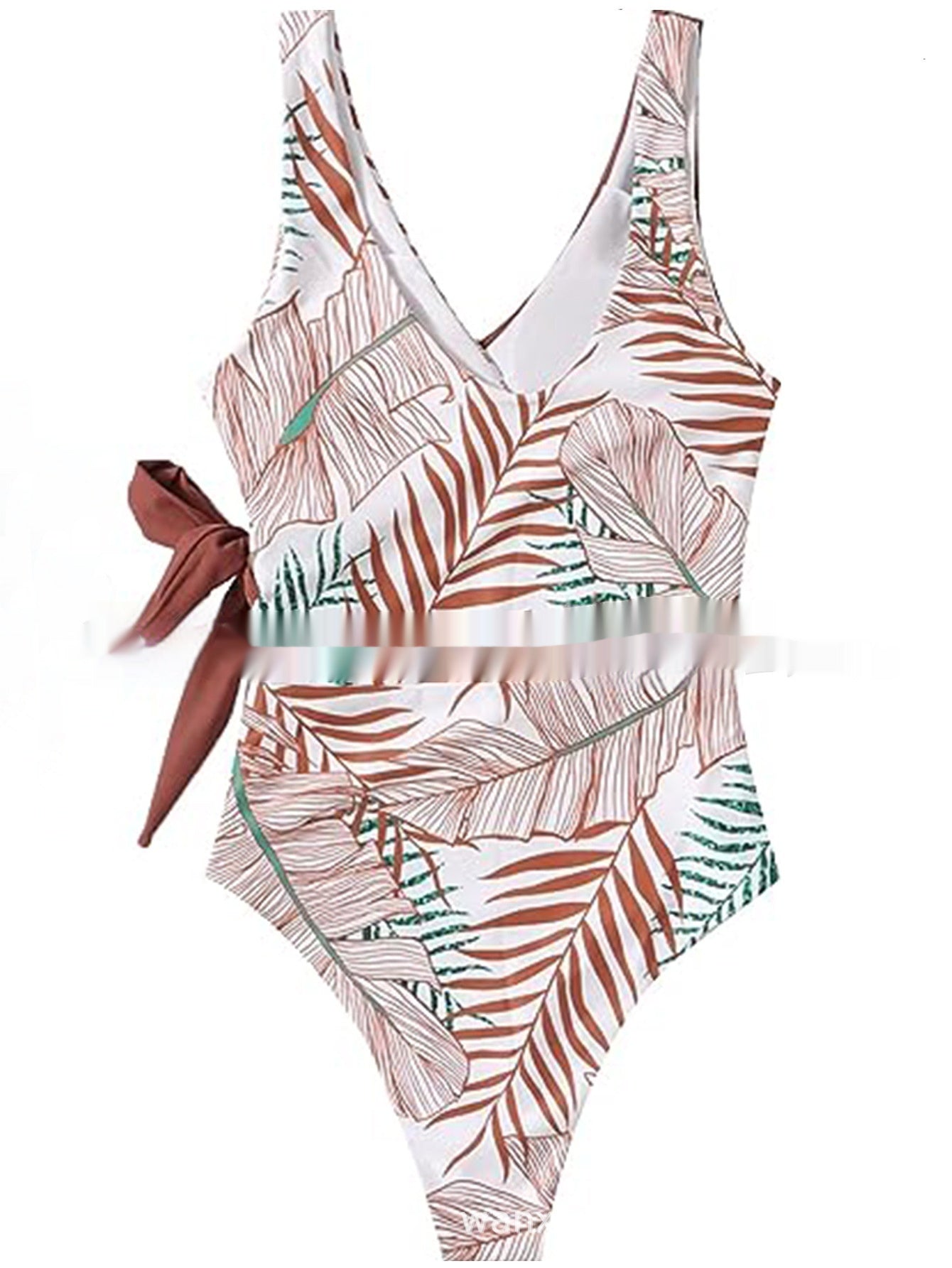 Women's Backless Contrast Colors Slimming Korean-style One-piece Tankini Swimsuit -