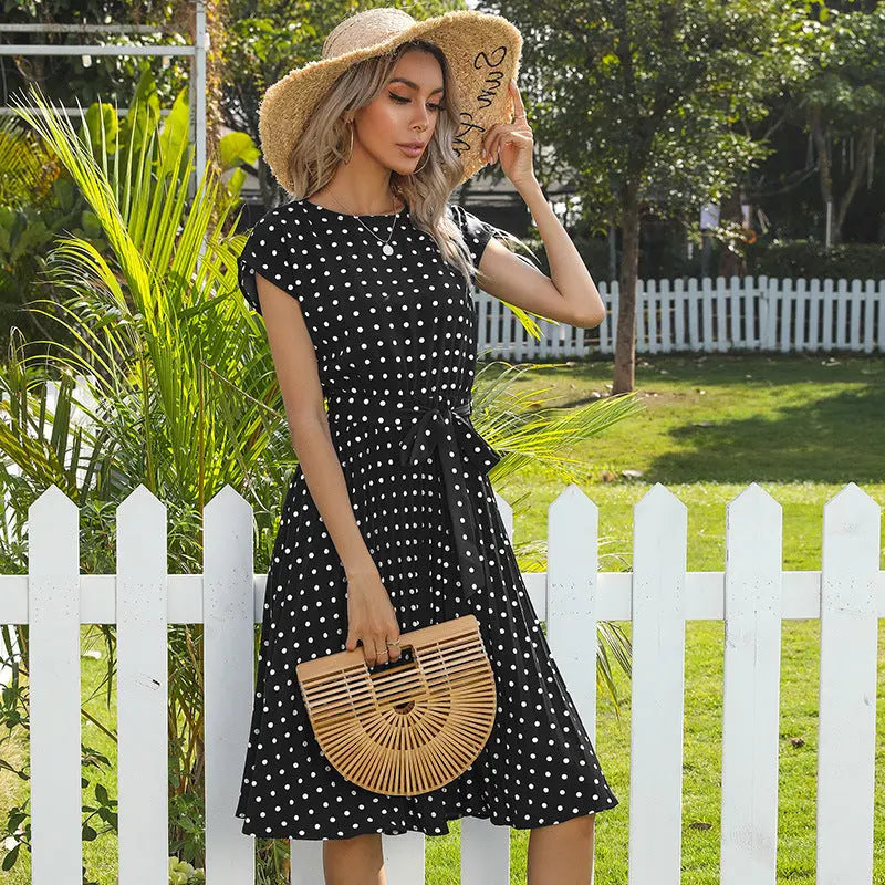 Rochie Midi Puncte Bandage -  Vară 2025 -