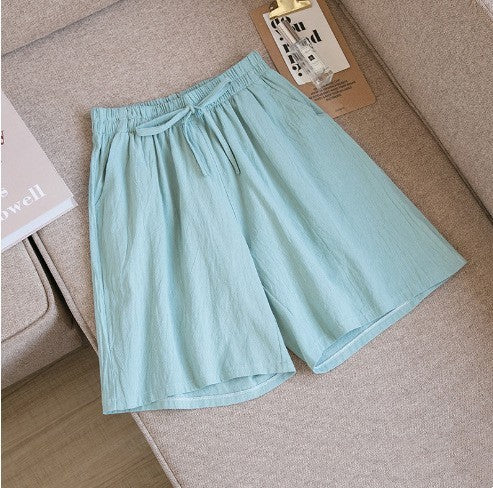 Linen Cotton And Linen Large Size Student Sports And Leisure Shorts -