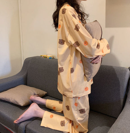 Long Sleeve Autumn Ins Two-piece Homewear Suit -