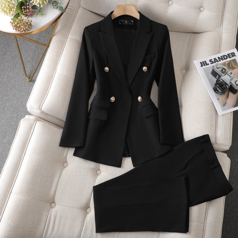 Women's Suit Jacket Bell-bottom Pants Business Suit -