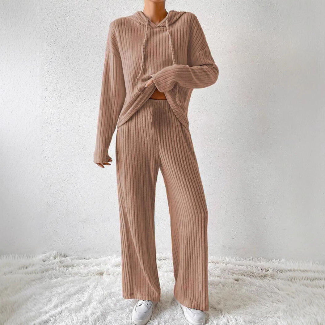 Loose Long Sleeve Trousers Suit -