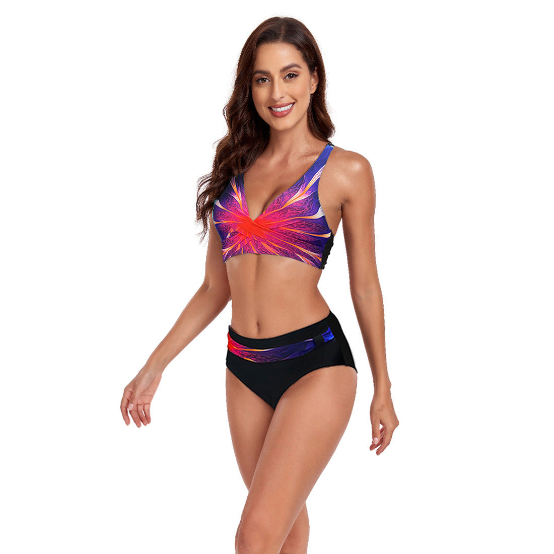 Set Bikini cu Guler Halter -