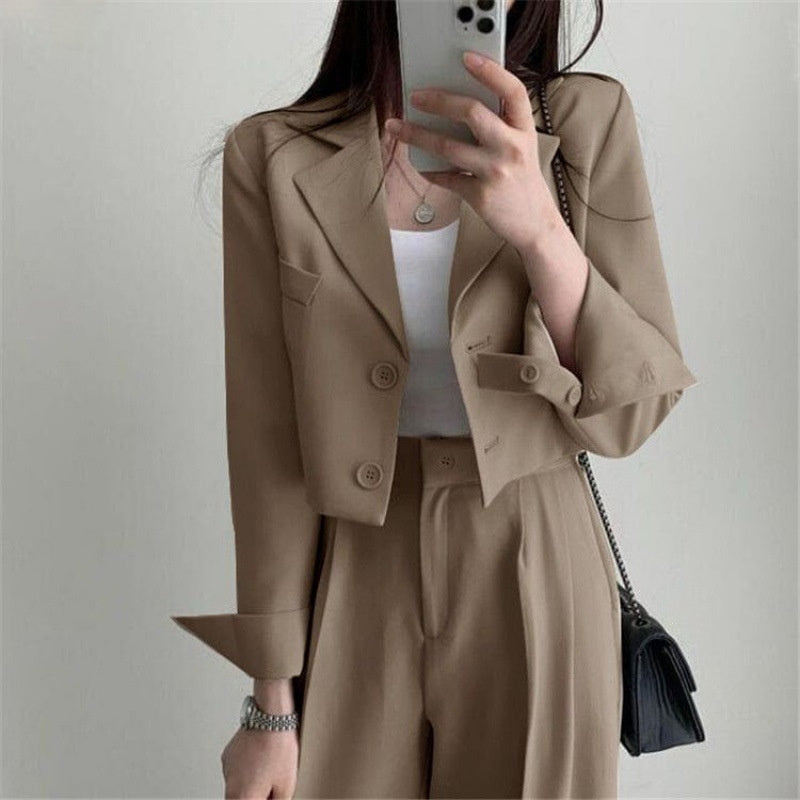 Suit Western Style Youthful-looking Small New Two-piece Suit Suit Suit High Waist -