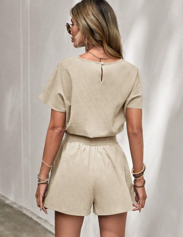 Women's Casual Breathable Short Sleeved Set -