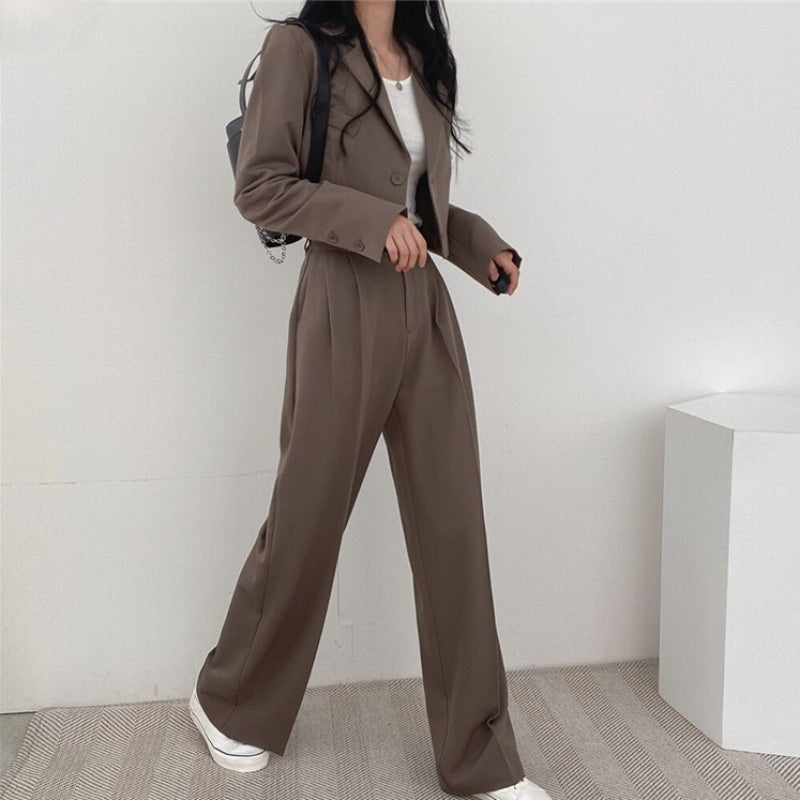 Suit Western Style Youthful-looking Small New Two-piece Suit Suit Suit High Waist -
