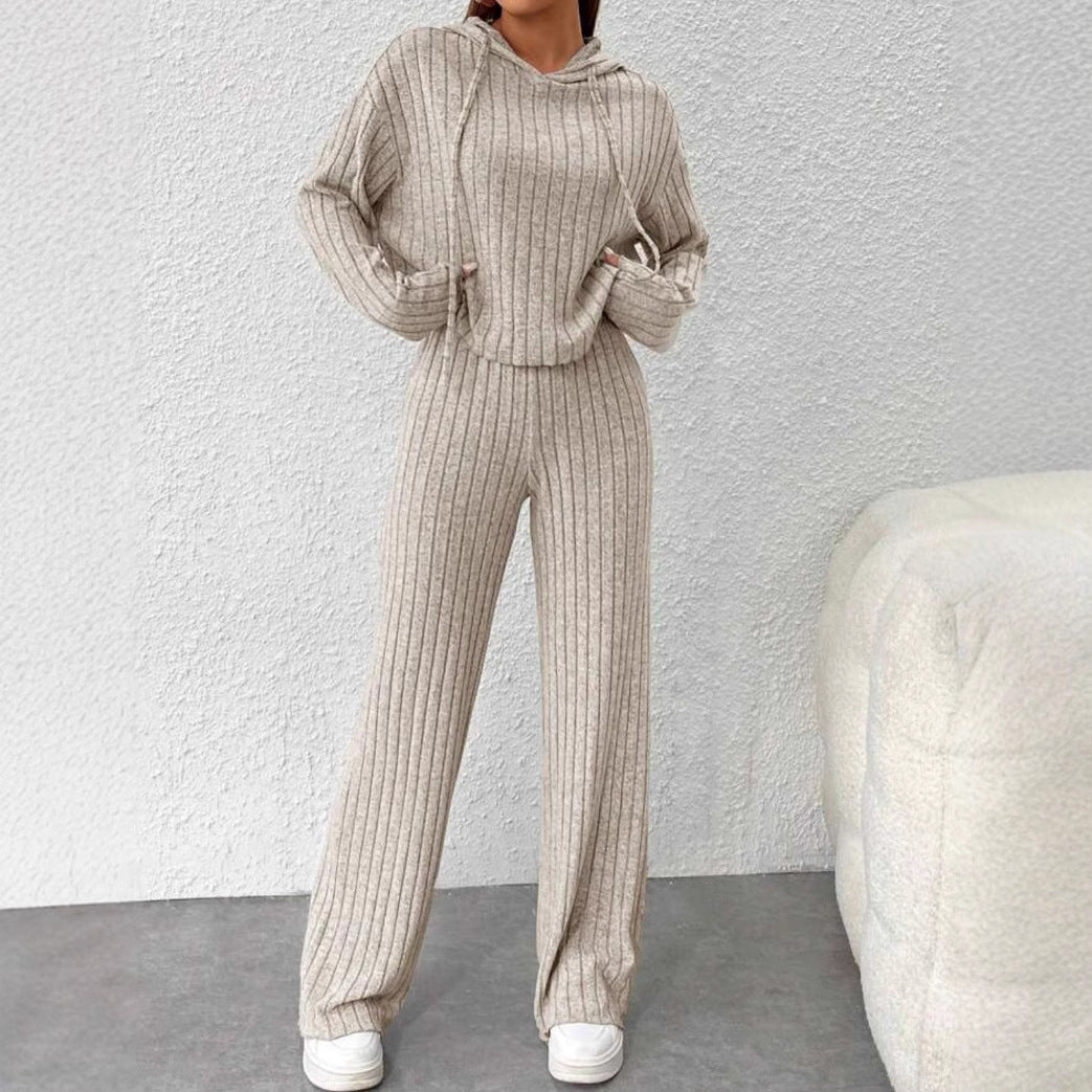 Loose Long Sleeve Trousers Suit -