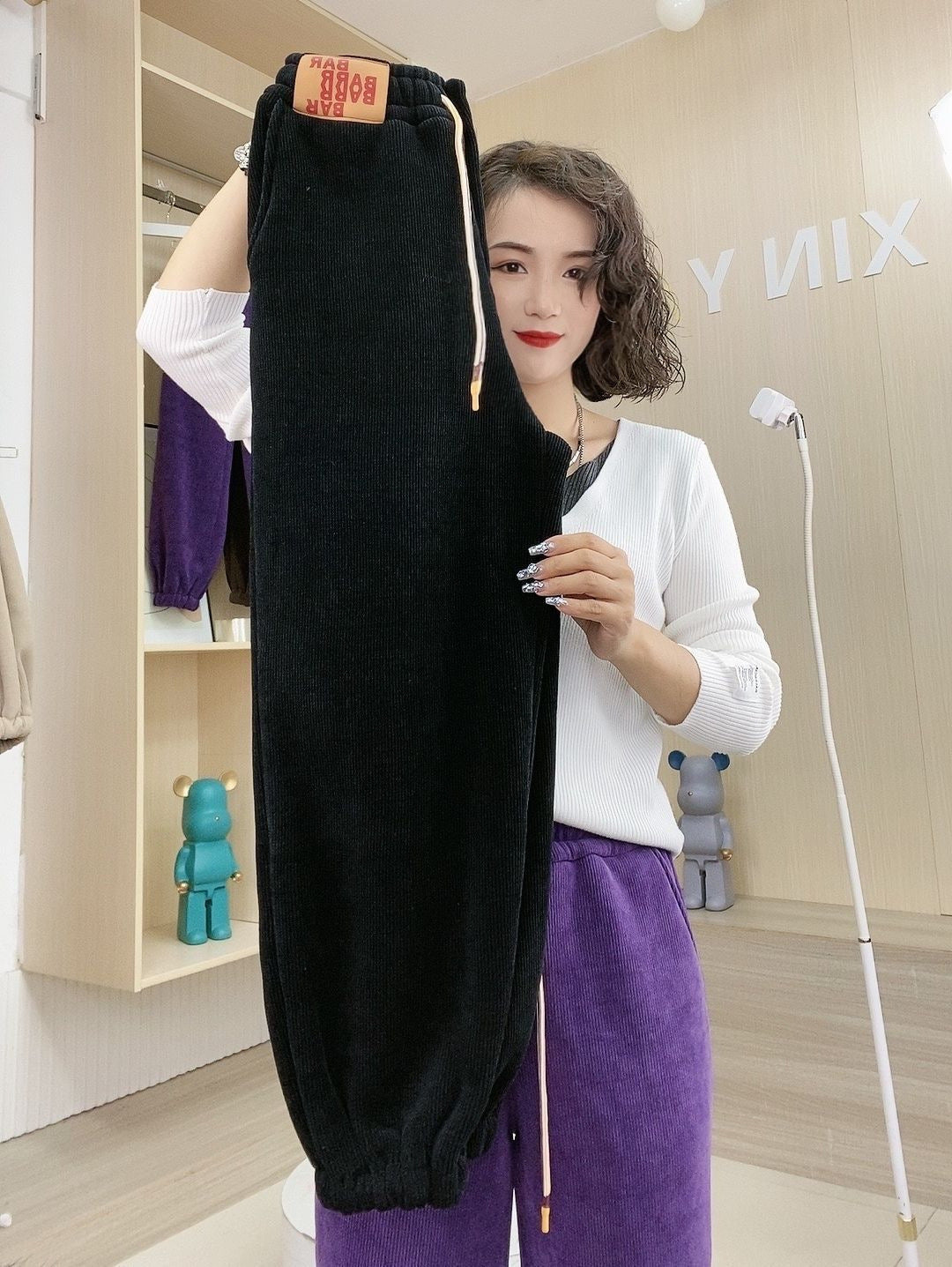 Velvet Sweatpants Lamb Velvet Warm -