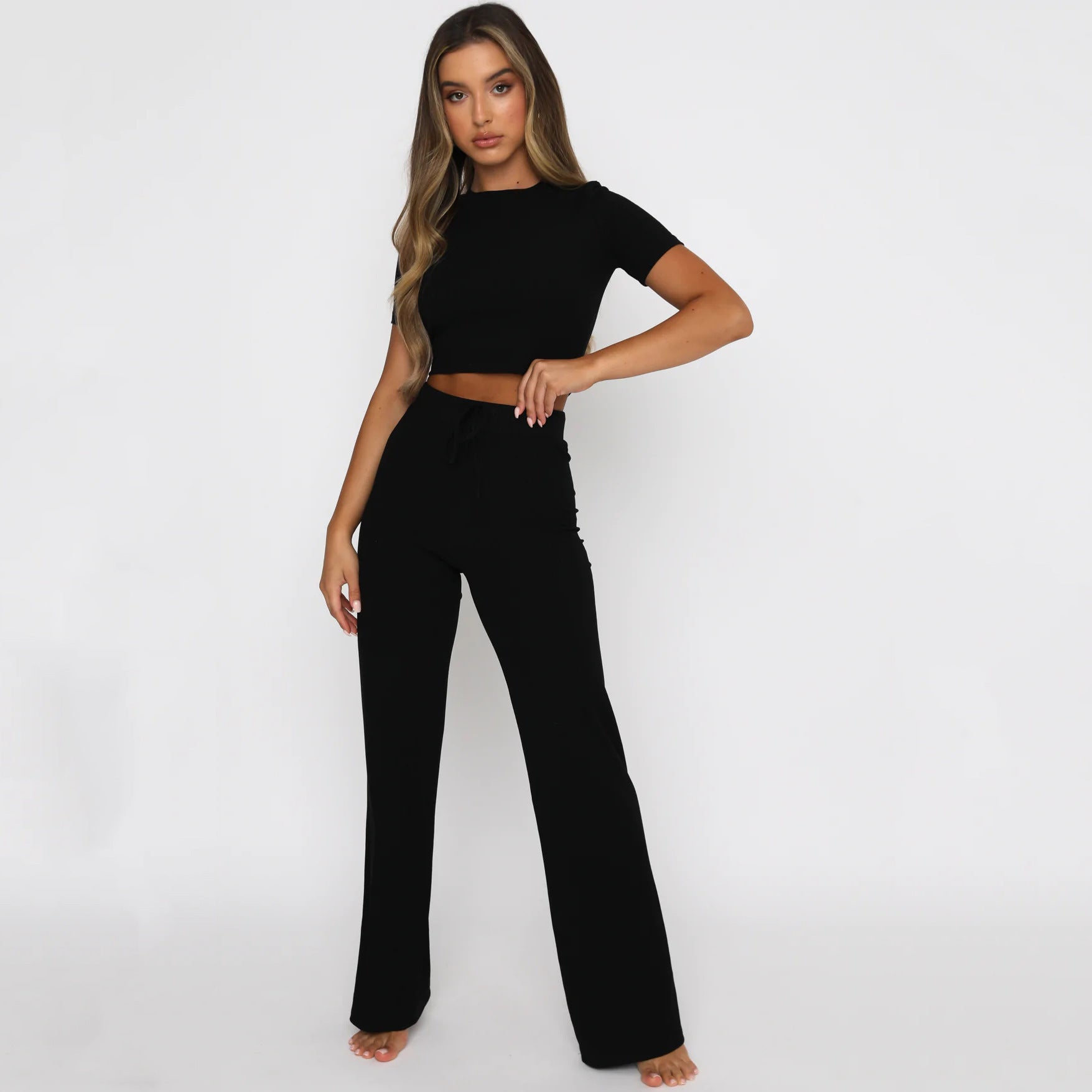 Fashion Casual Set Women's Solid Color -
